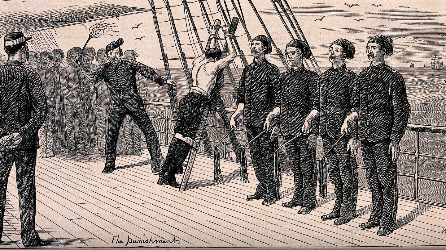brutales formas de castigar marineros en el mar