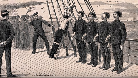 brutales formas de castigar marineros en el mar