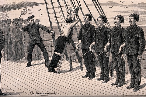 brutales formas de castigar marineros en el mar