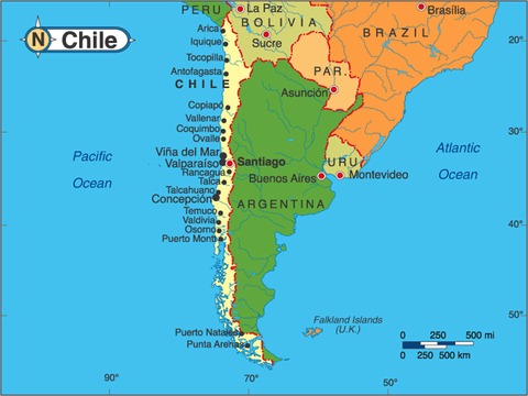 mapa chile