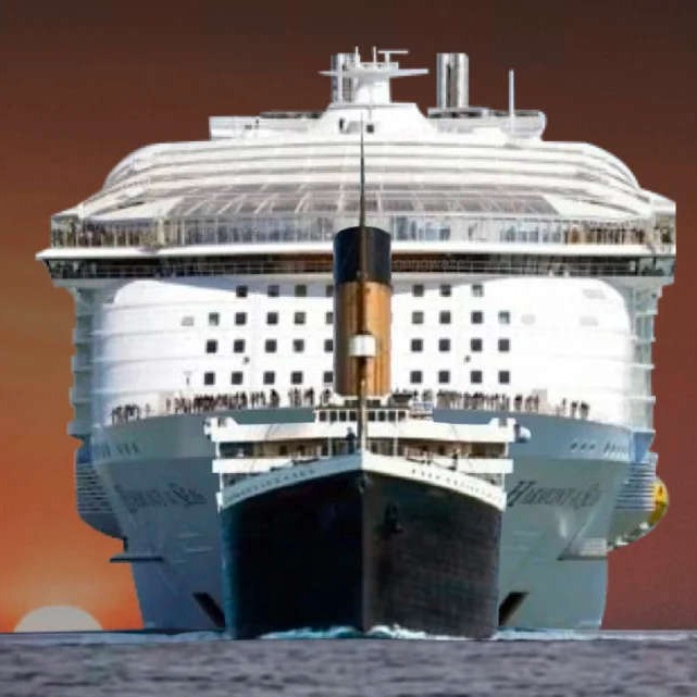 comparacion dimensiones titanic vs crucero moderno