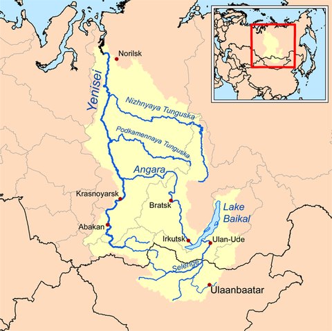 yenisey angara selenga rio