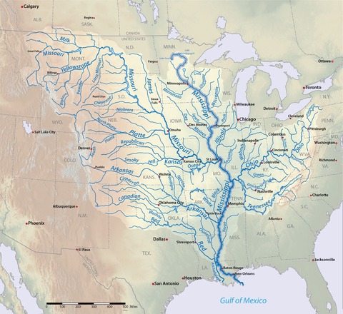 map mississippi river