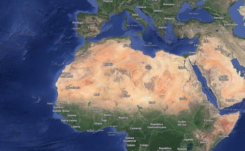 mapa desierto sahara