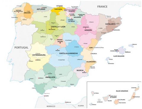 mapa provincias espana
