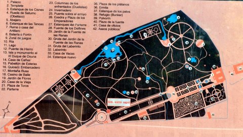 jardin el capricho mapa zonas