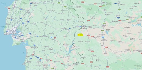 olivenza ciudad portuguesa en espana mapa