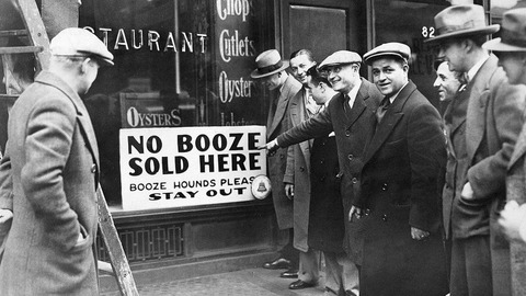 la historia de la prohibición en estados unidos