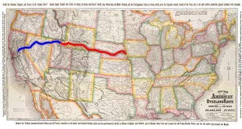 transcontinental railroad map
