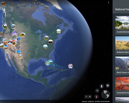 visitar parques nacionales google earth