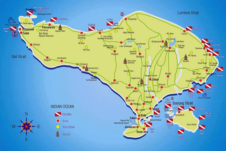 mejores lugares buceo bali