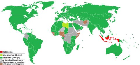 nacionalidades visa indonesia