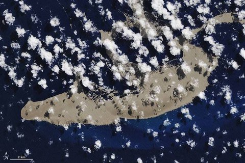 isla flotante piedra pomez