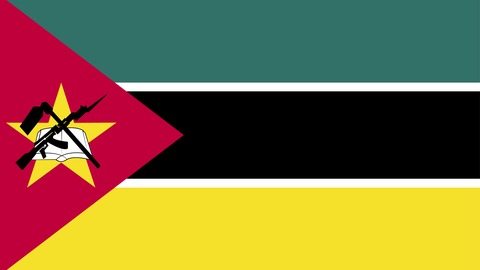 la bandera de mozambique y su historia ¿ por qué tiene un rifle a k 47?