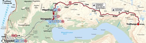 mapa coche trolltunga