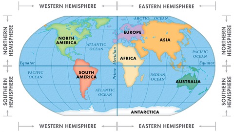 ¿ qué países están situados en el hemisferio sur?