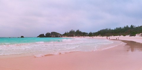 pink sand beaches