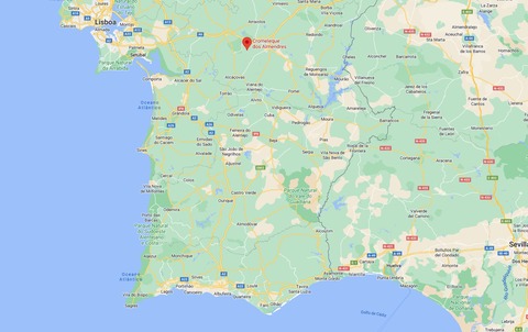 mapa almendres cromlech