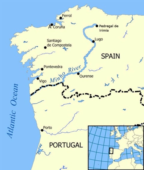 mapa minho