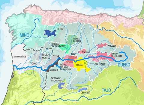 mapa rio duero