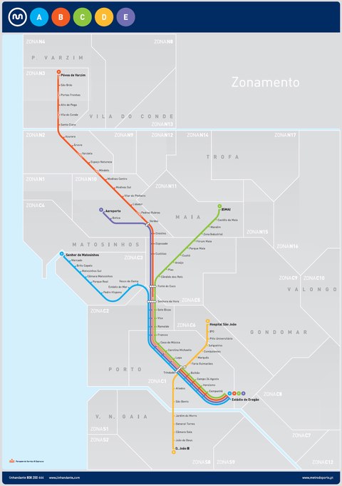 mapa metro de oporto