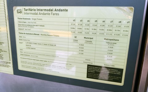 tarifas metro