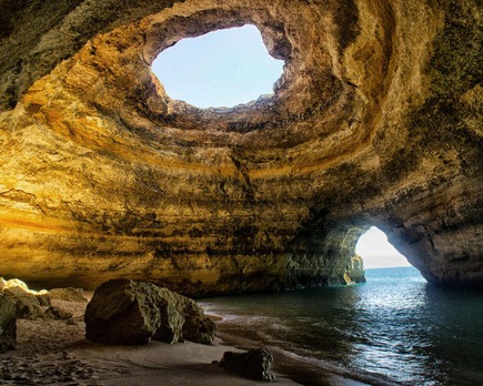 algar de benagil algarve portugal