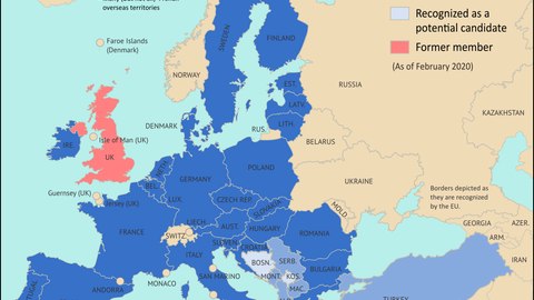 mapa paises union europea