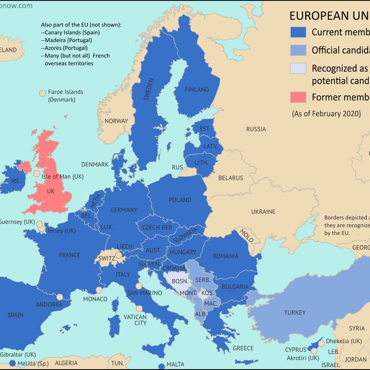 mapa paises union europea