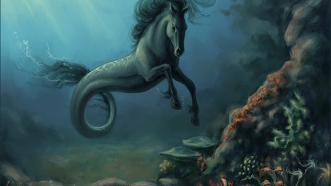 kelpie el espíritu del agua más común en el folclore escocés