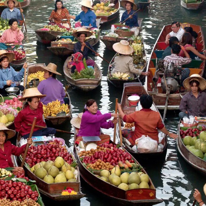 bangkok mercados flotantes