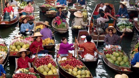bangkok mercados flotantes