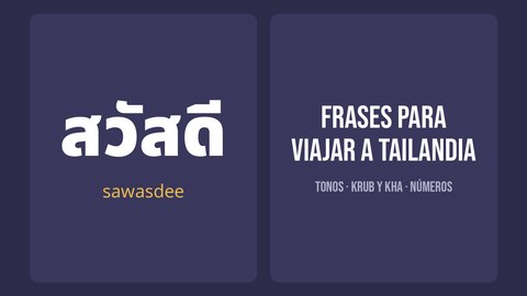 frases basicas en tailandes para viajar