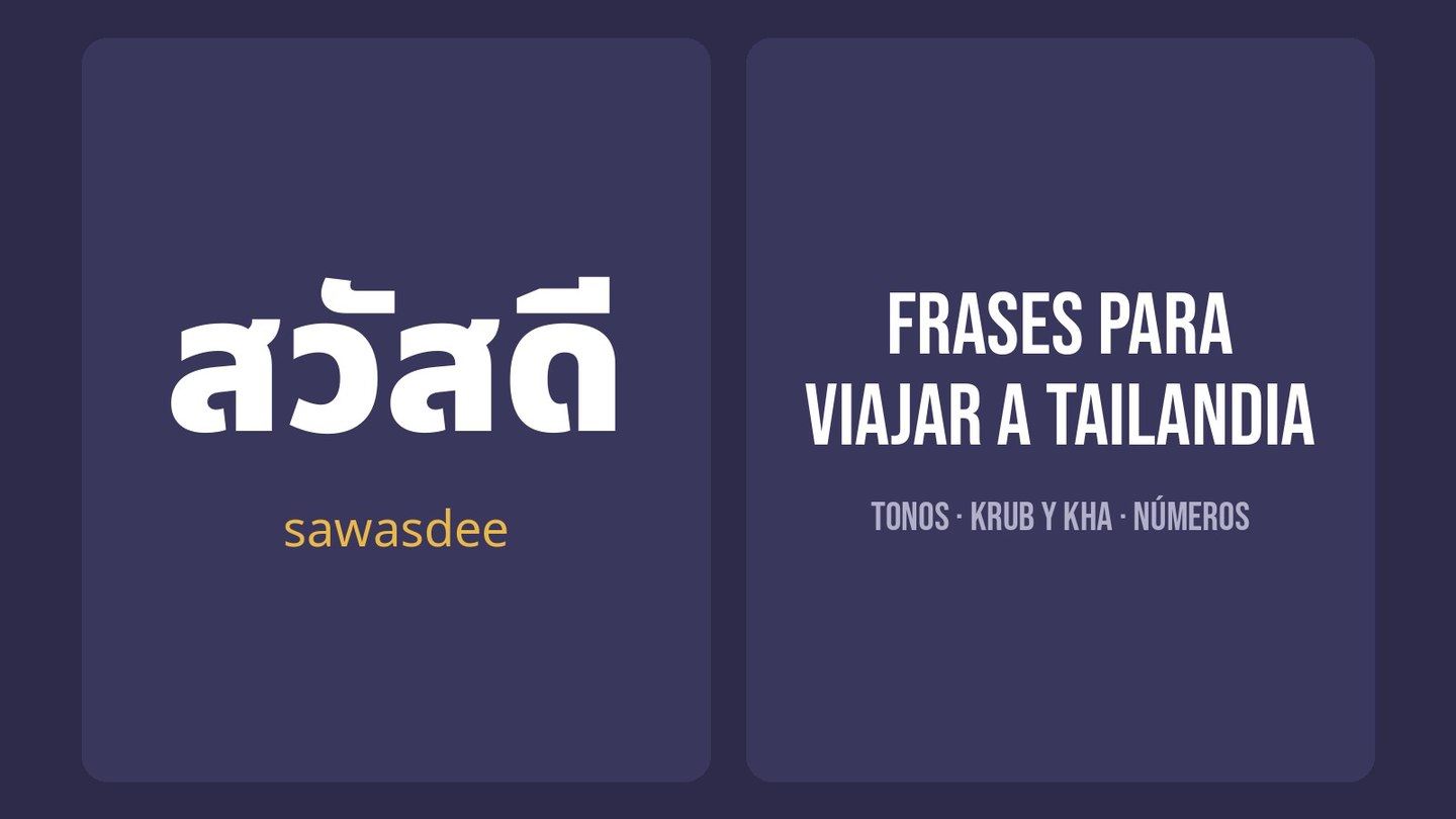 frases basicas en tailandes para viajar