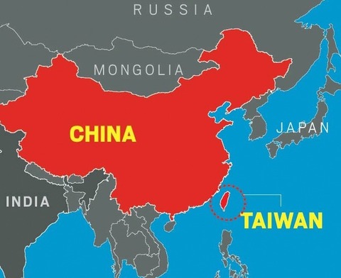 mapa taiwan china